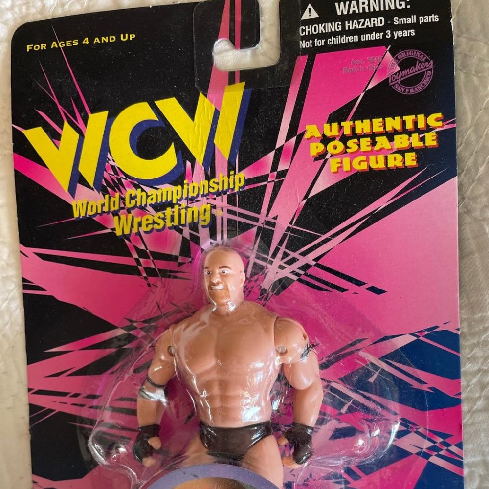 Vintage 1998 WCW Bill Goldberg poseable figure.